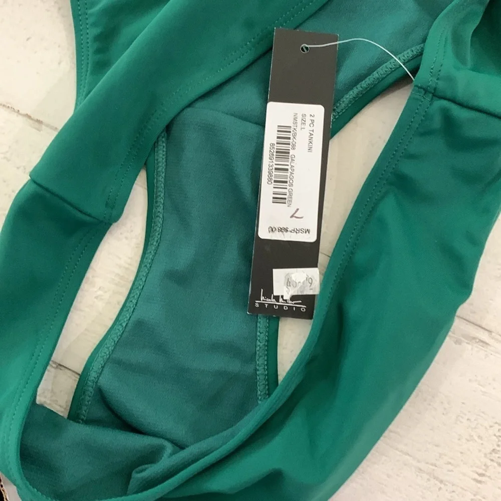 Nicole Miller Emerald Green Bikini Bottom NWT Size Large